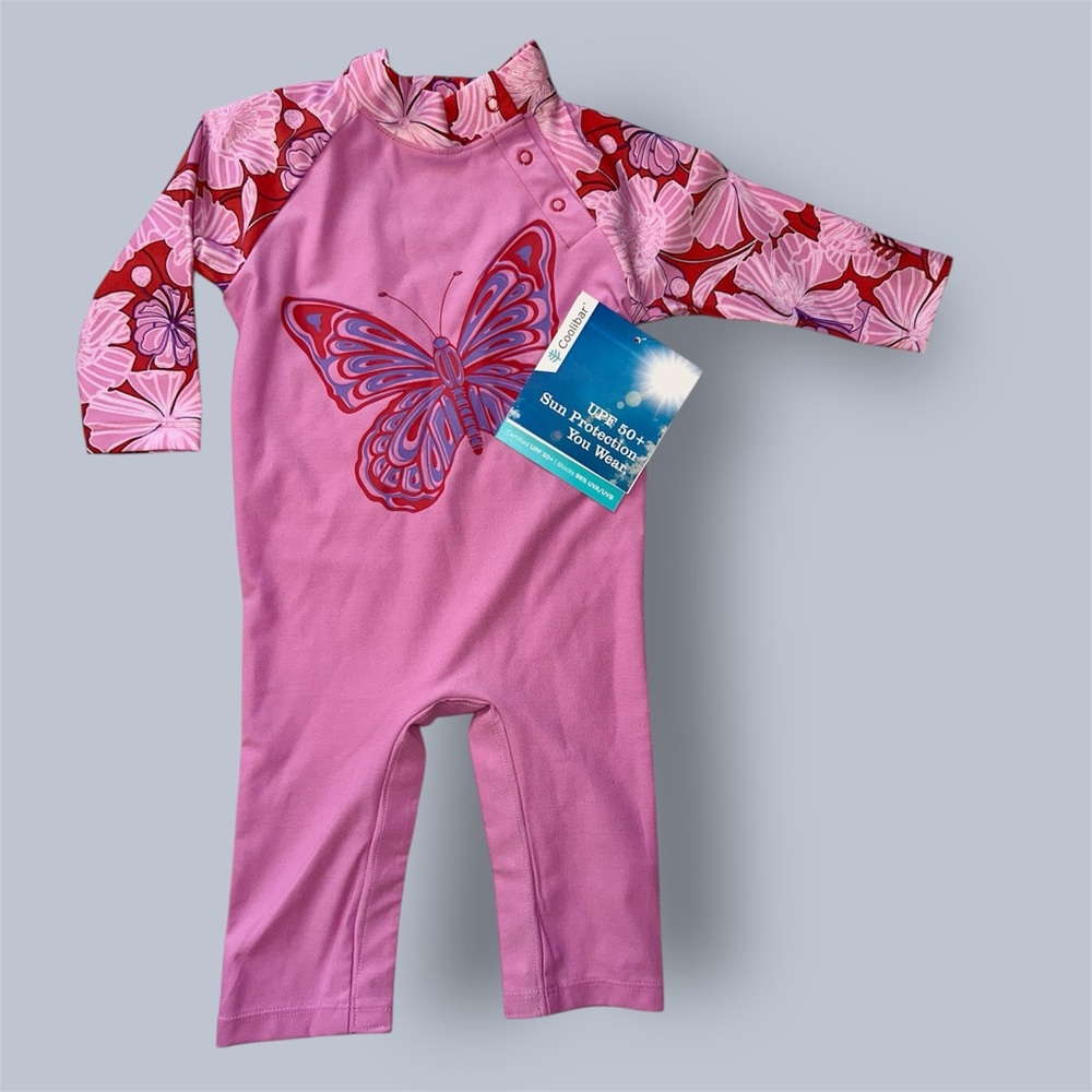 NWT Coolibar Baby Beach One Piece Swimsuit UPF 50+